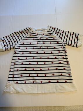 Belle/Kim Gravel Red White And Blue Stars And Striped Top Sz M